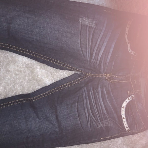 Request Embellished Jeans. Straight Leg. Size 15/34. Very Nice. - Picture 2 of 11